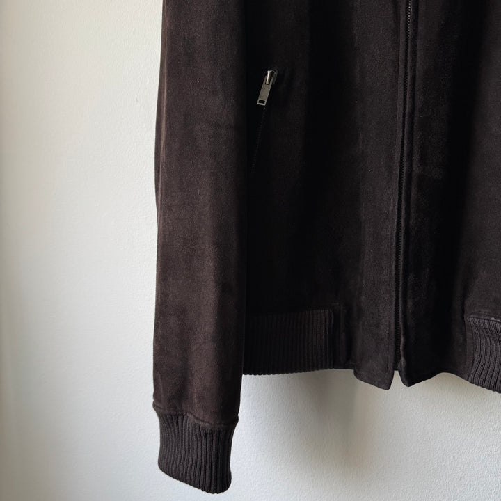 Gucci By Tom Ford 2000’s Brown Reverse Leather Suede Bomber Jacket