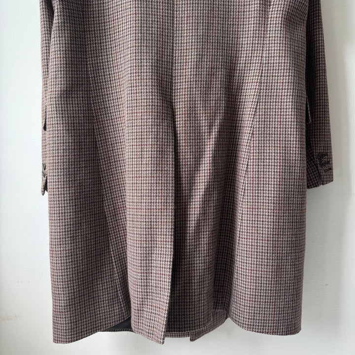 AW2000 Martin Margiela Checkered Houndstooth Wool Button-Up Overcoat