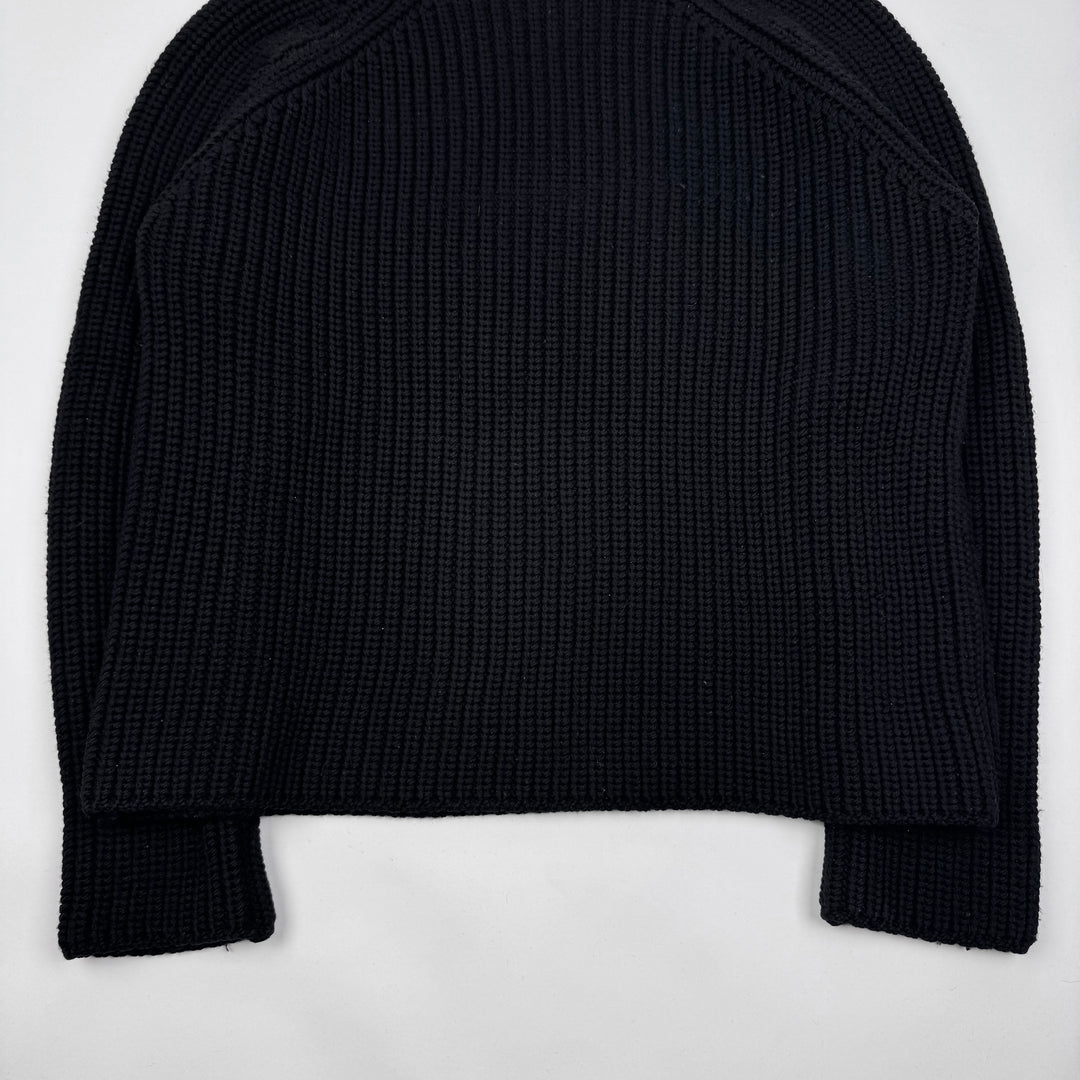 Gucci By Tom Ford Black Heavy Chunky Merino Wool Turtle Neck Pullover