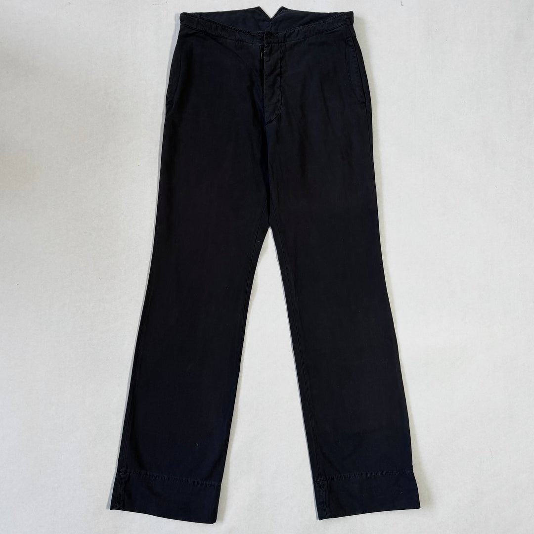AW2004 Martin Margiela Dark Navy Buckle Adjustable Pants