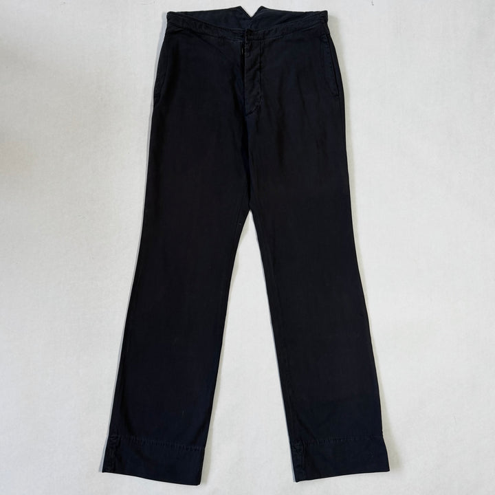 AW2004 Martin Margiela Dark Navy Buckle Adjustable Pants