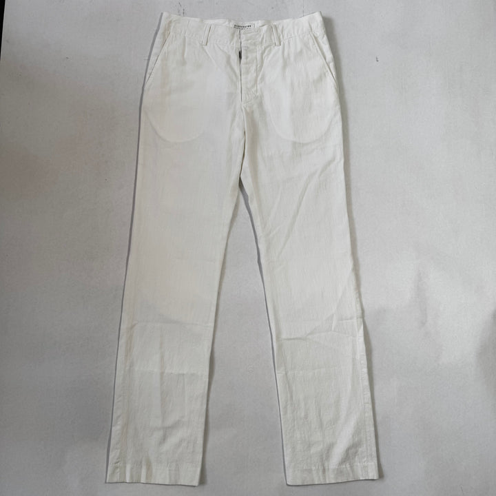 SS2005 Martin Margiela White Cotton Relaxed Straight Pants