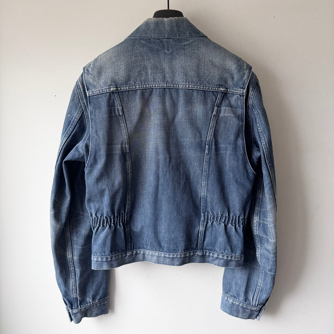Gucci By Tom Ford SS2004 Cropped Washed Denim Western Moto Jacket