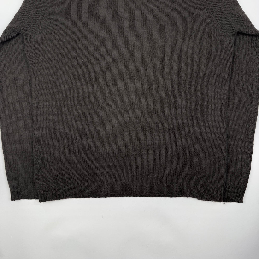 Gucci By Tom Ford Brown Angorra/Silk Knit V-Neck Pullover