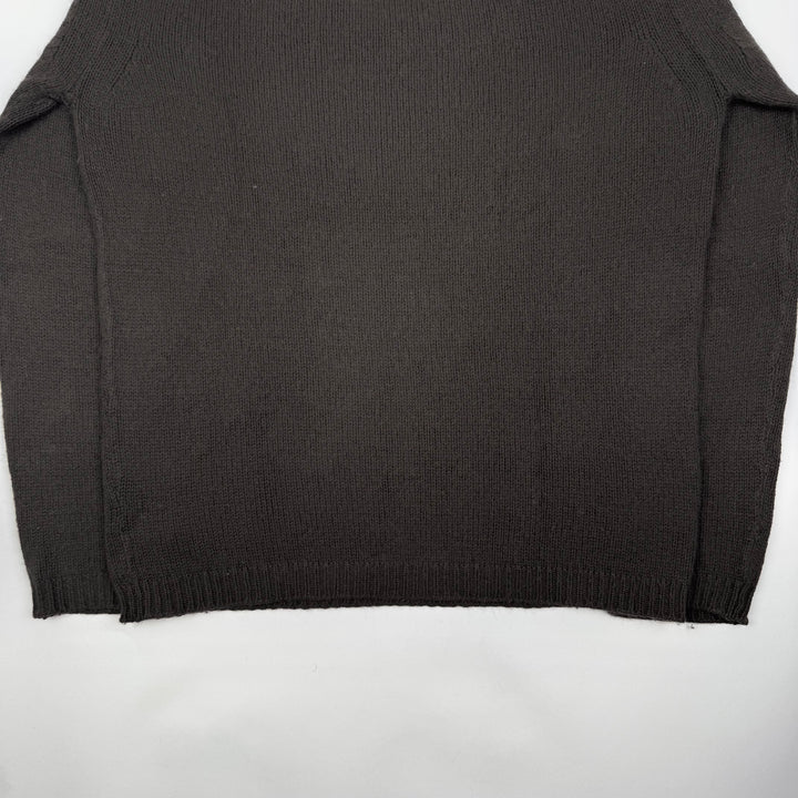 Gucci By Tom Ford Brown Angorra/Silk Knit V-Neck Pullover