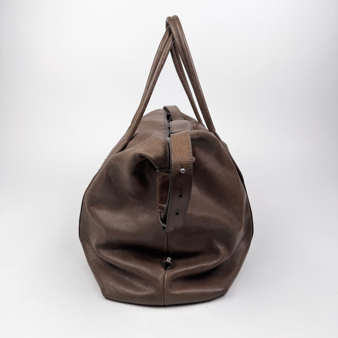 AW2014 Maison Martin Margiela Brown Large Leather Weekender/Duffle Bag
