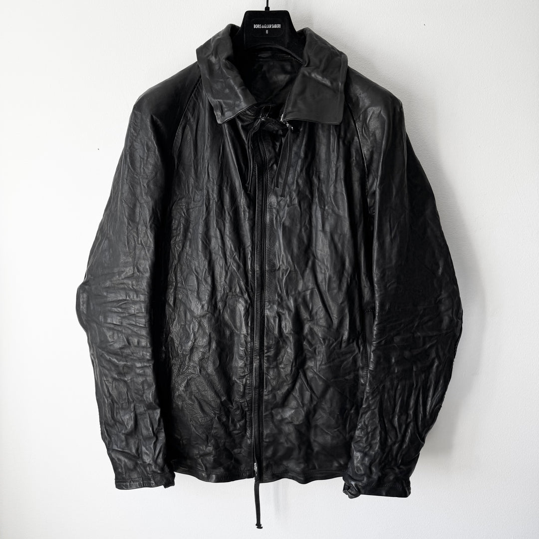 Boris Bidjan Saberi AW2014 Black Horse Leather J2-F251 Jacket