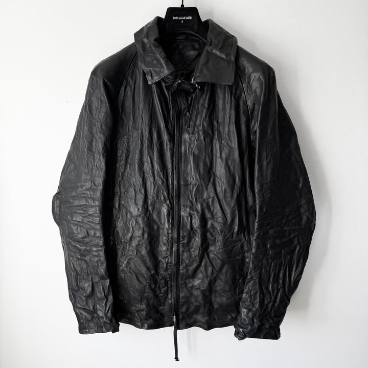 Boris Bidjan Saberi AW2014 Black Horse Leather J2-F251 Jacket