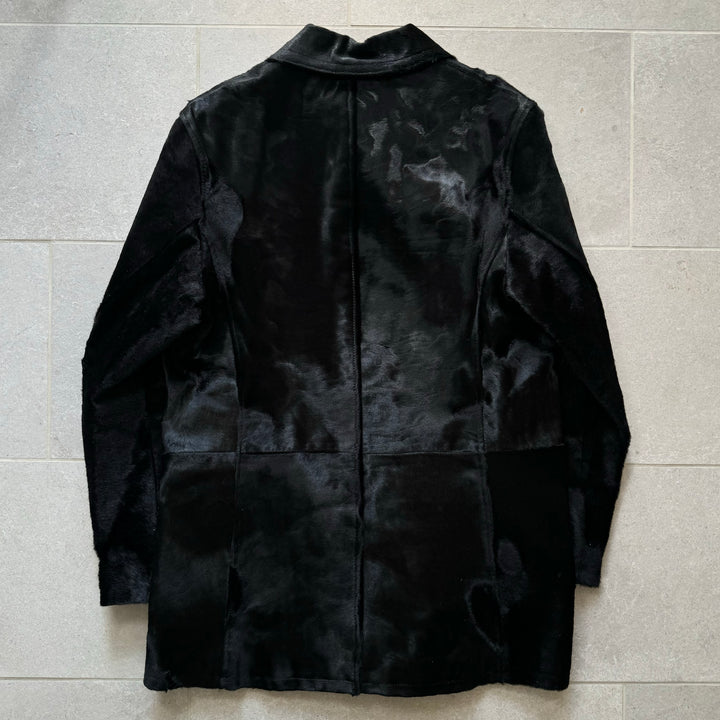 Prada 1990’s Mainline Calf Hair-On-Hide Leather Coat