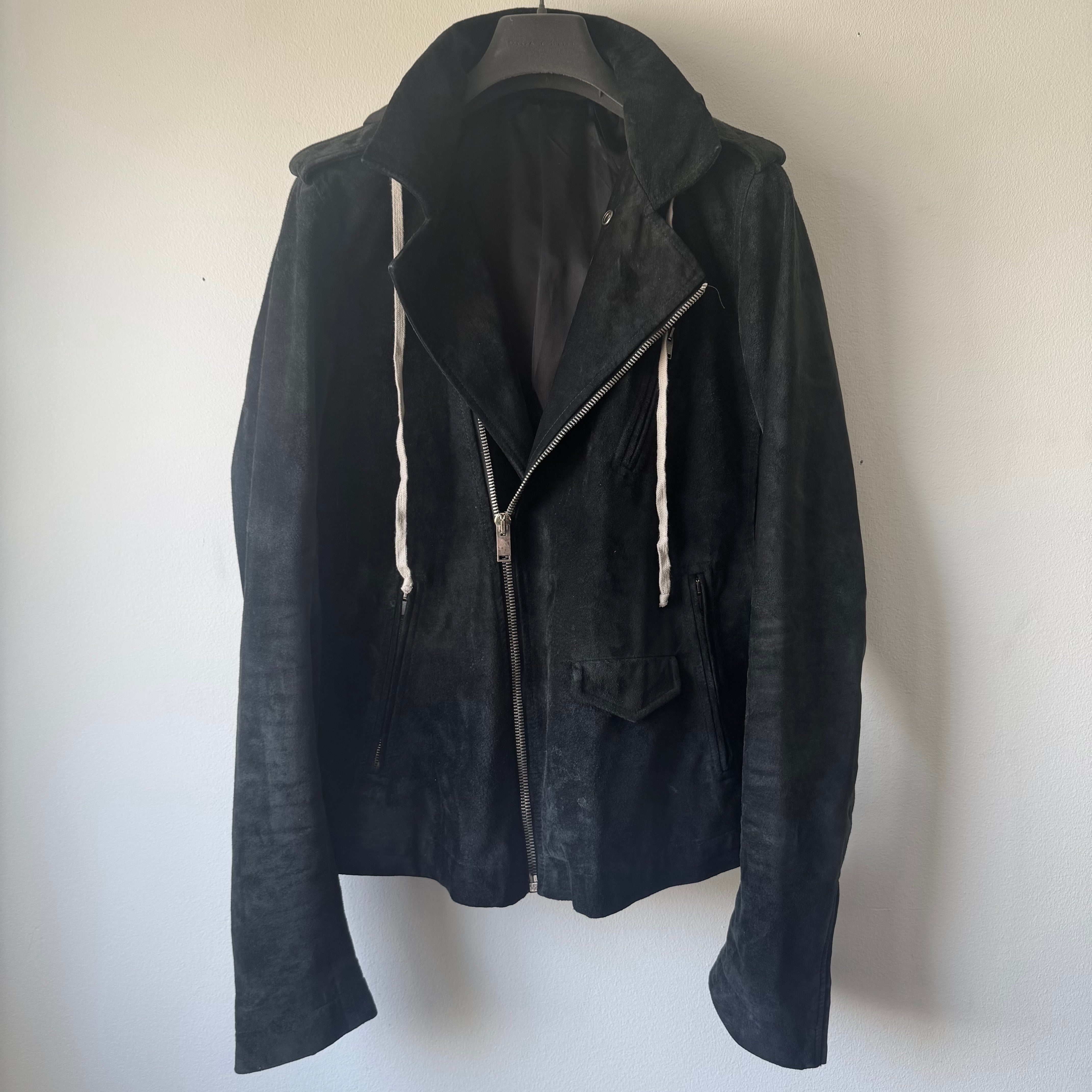 Rick Owens FW13 Hooded Stooges Suede Leather Jacket – Recollected