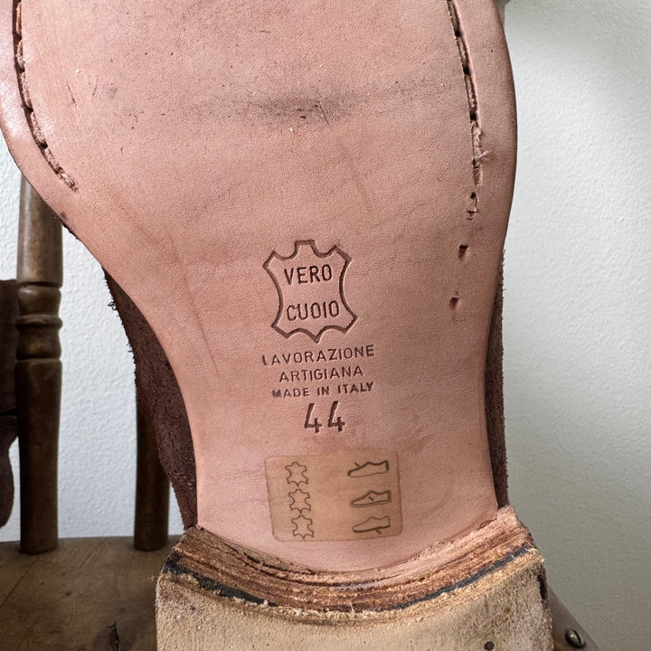 AW2003 Martin Margiela Brown Suede Square Toe Boots