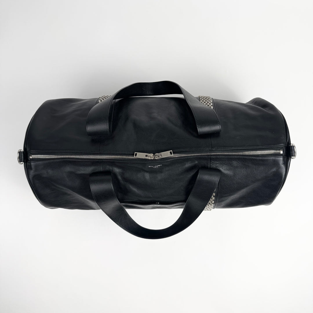Saint Laurent By Hedi Slimane FW2014 Black Studded Leather Weekender Gym Bag