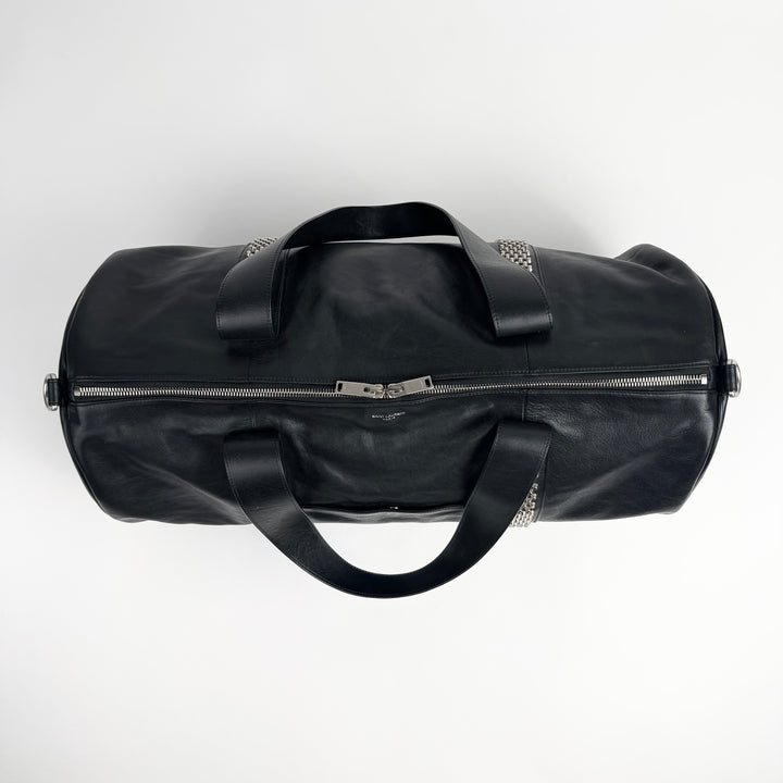 Saint Laurent By Hedi Slimane FW2014 Black Studded Leather Weekender Gym Bag