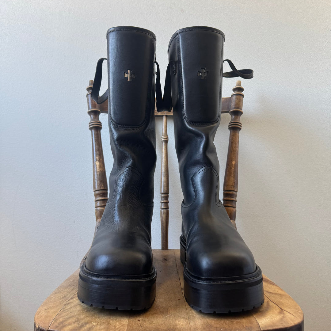 Enfants Riches Déprimés SS25 Platform Leather Riders Boots