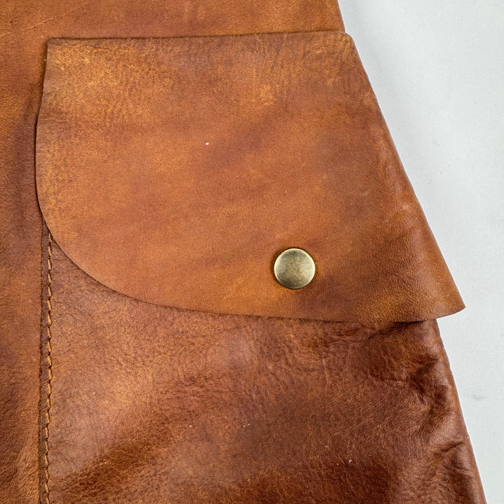 AW2001 Martin Margiela Raw Cowhide Brown Leather McQueen Cargo Pants