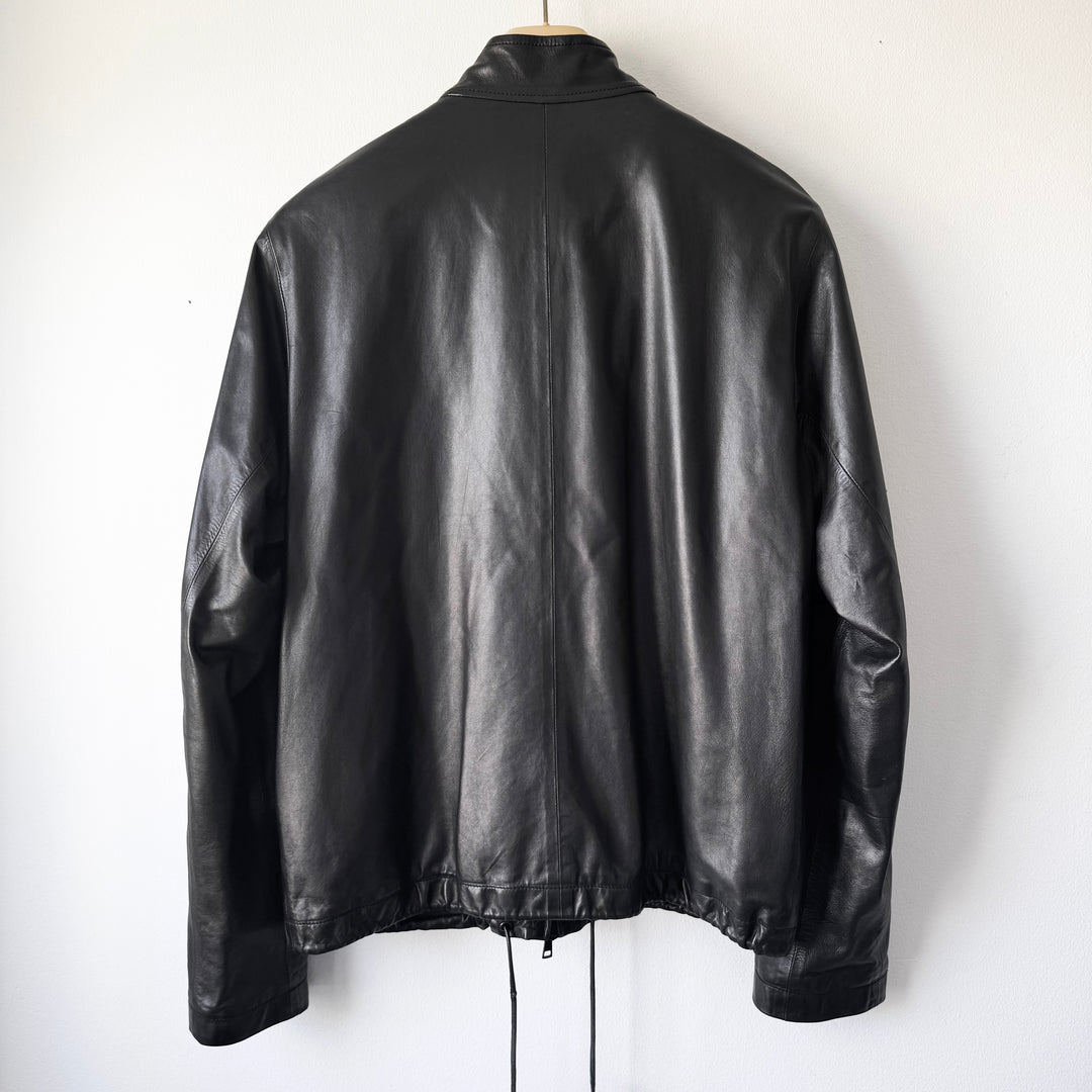Gucci By Tom Ford SS1999 Black Cropped Lamb Leather Blouson Jacket