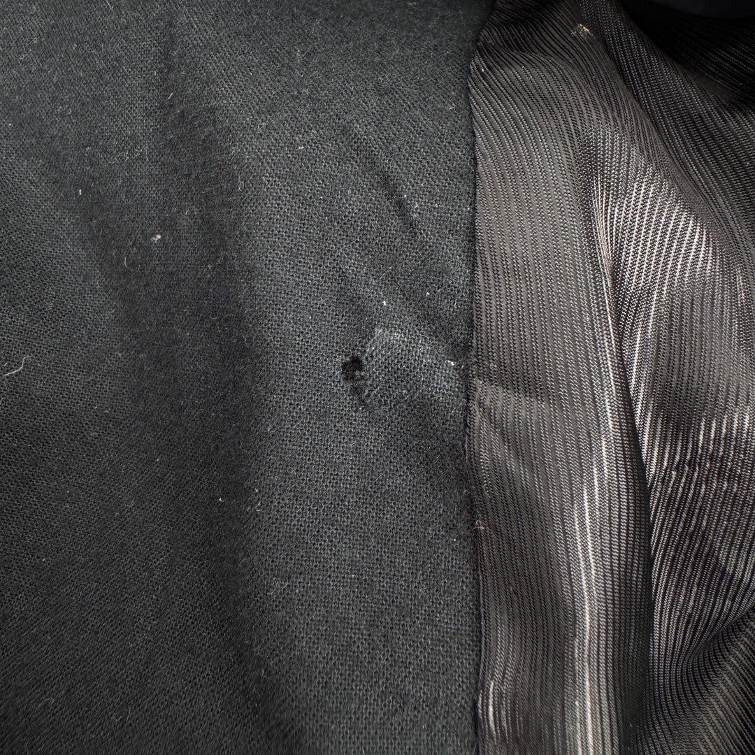 Ann Demeulemeester FW2011 Black Linen/Wool Double Breasted Coat
