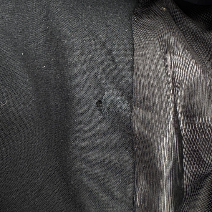 Ann Demeulemeester FW2011 Black Linen/Wool Double Breasted Coat