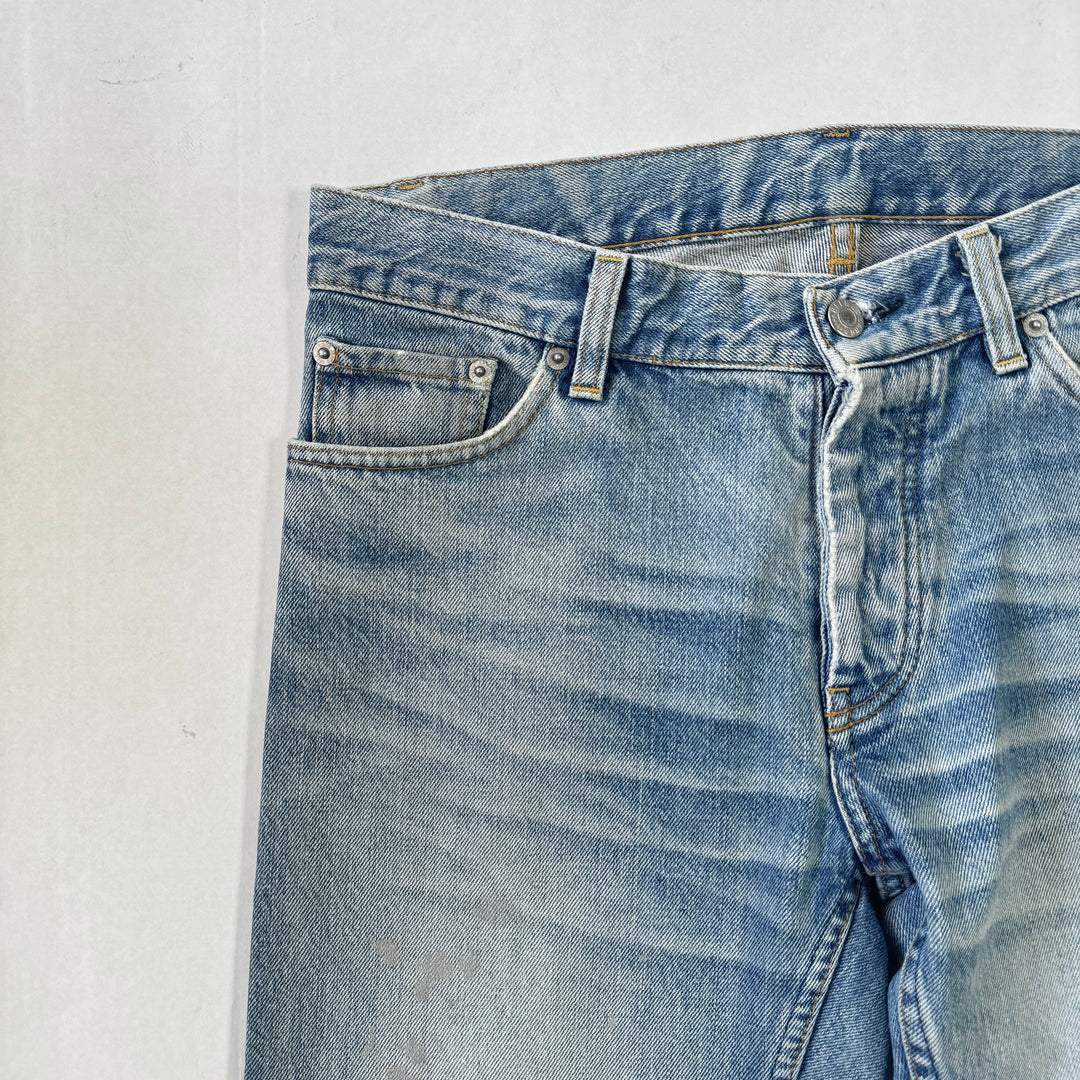 Helmut Lang 1999 Boot Cut Flared Painter Jeans Denim