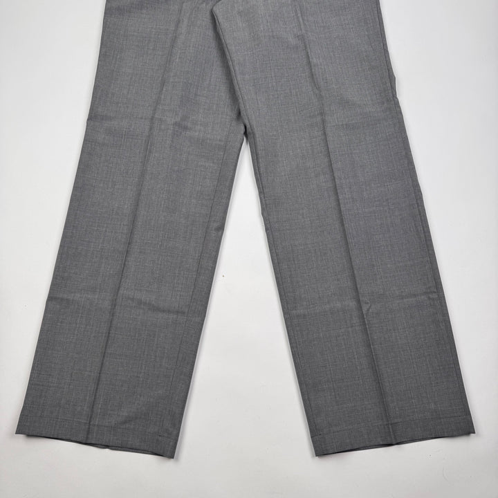 Prada SS2024 Main-Line Light Gray Wide Fine Wool Pants
