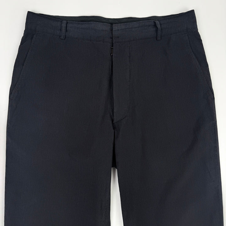 SS2001 Martin Margiela Dark Gray Pinstripe Cotton Wide Relaxed Pants