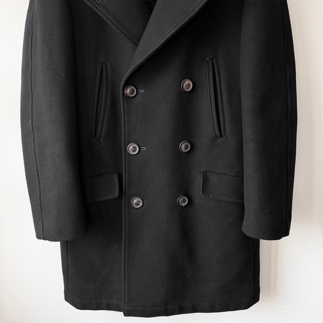 AW2006 Martin Margiela Black Wool Double Breasted Officer Army Coat