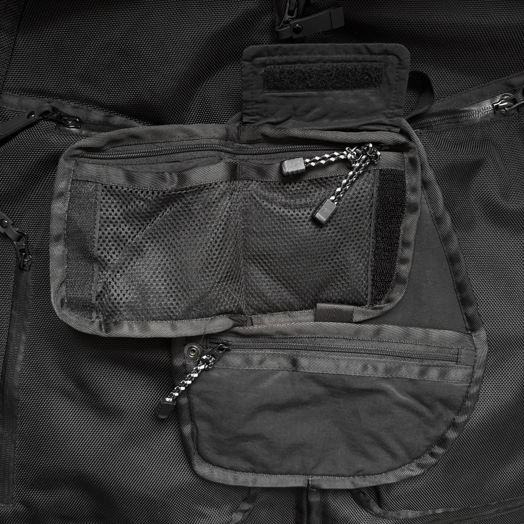 Issey Miyake AW2000 Black Ballistic Nylon X-Ray Cargo Bomber Jacket