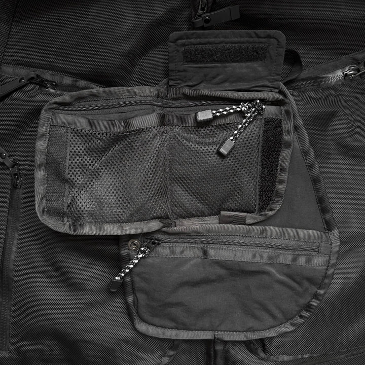 Issey Miyake AW2000 Black Ballistic Nylon X-Ray Cargo Bomber Jacket