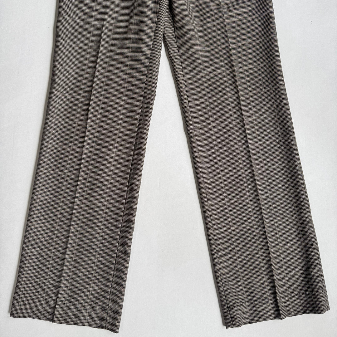 AW2000 Martin Margiela Checkered Gray Wide Leg Pleated Suit Pants