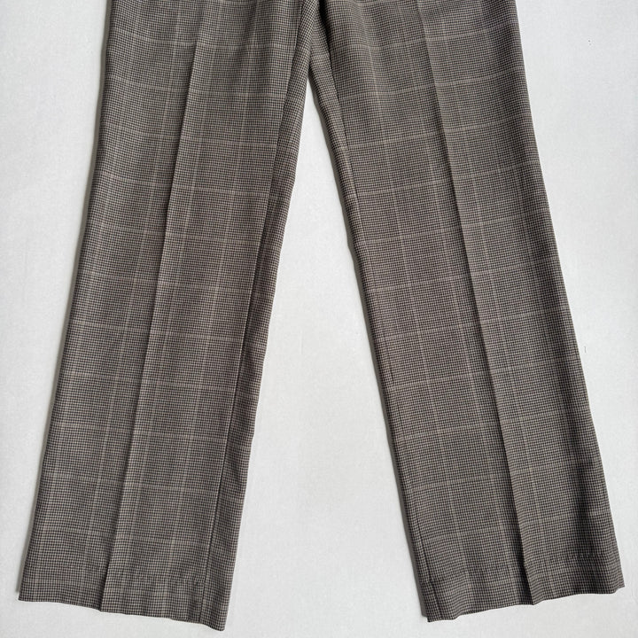 AW2000 Martin Margiela Checkered Gray Wide Leg Pleated Suit Pants