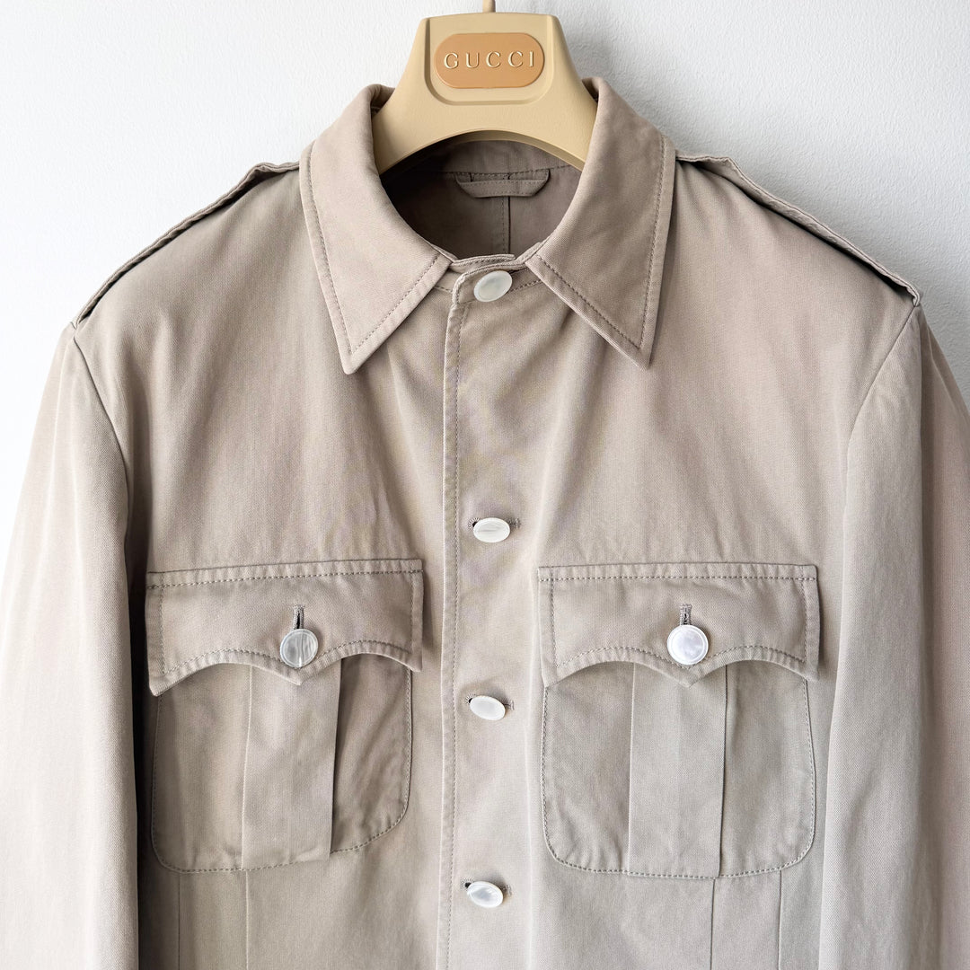 Gucci By Tom Ford SS2003 Beige Cotton Safari Jacket