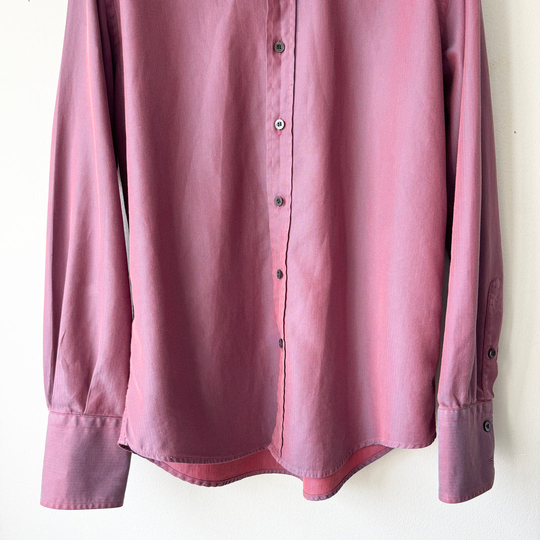 Gucci By Tom Ford SS1998 Iridescent Purple/Red Cotton Button-Up Shirt