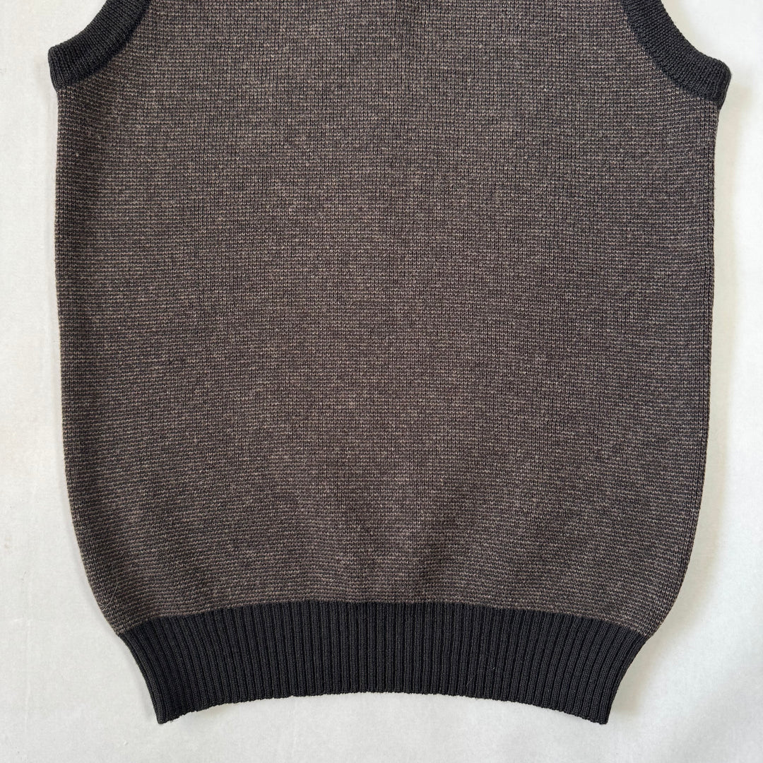 AW2000 Martin Margiela Brown Knitted Wool Vest