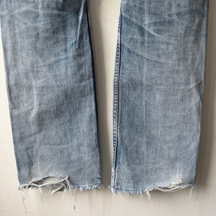 Helmut Lang 1998 Distressed Trashed Denim Jeans