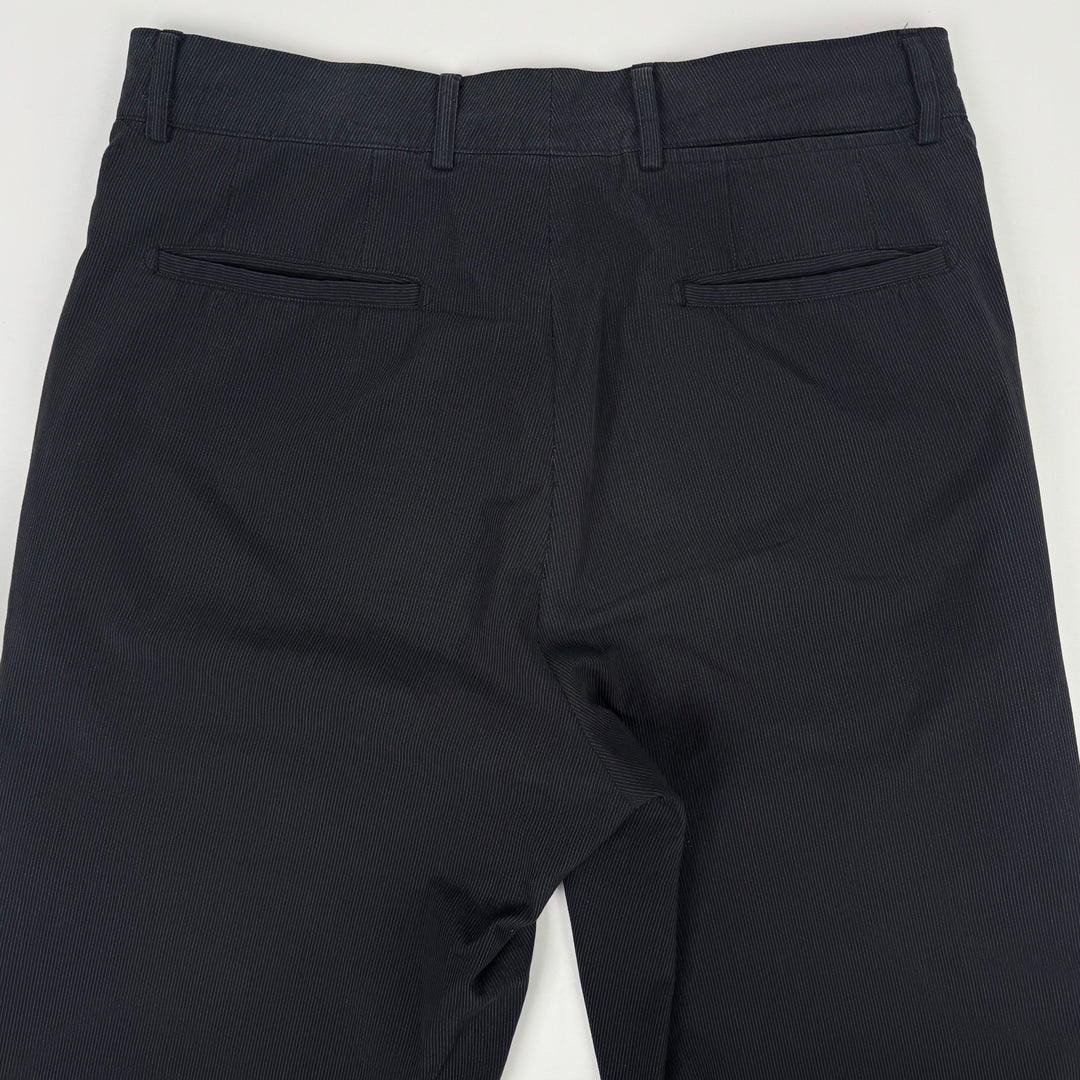 SS2001 Martin Margiela Dark Gray Pinstripe Cotton Wide Relaxed Pants