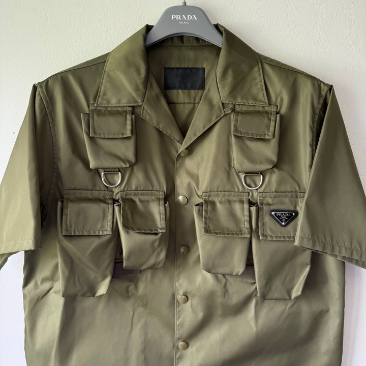 Prada SS2024 Re-Nylon Short-Sleeved Cargo Safari Shirt