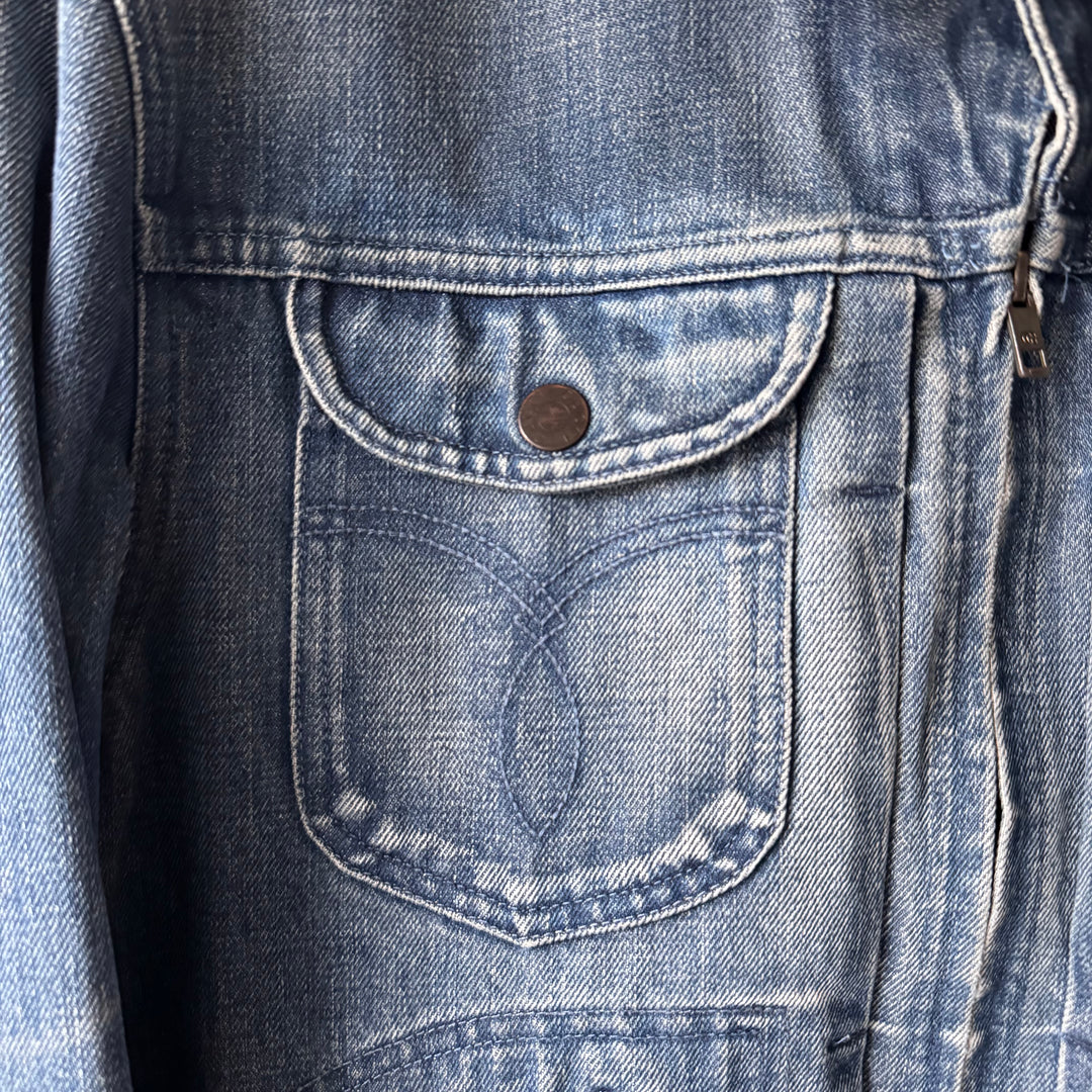 Gucci By Tom Ford SS2004 Cropped Washed Denim Western Moto Jacket