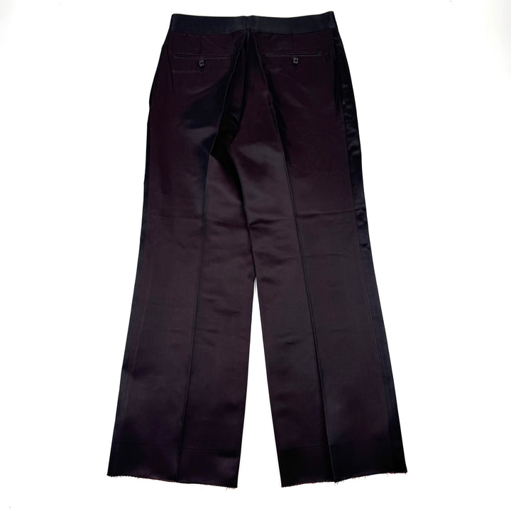 Gucci By Tom Ford SS1998 Red/Black Iridescent Silk Wide Relaxed Suit Trousers