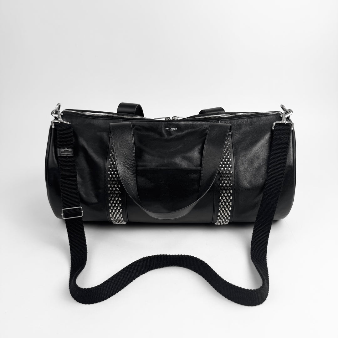Saint Laurent By Hedi Slimane FW2014 Black Studded Leather Weekender Gym Bag