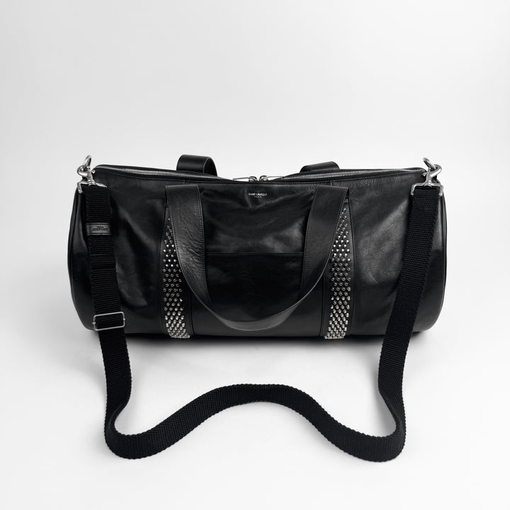 Saint Laurent By Hedi Slimane FW2014 Black Studded Leather Weekender Gym Bag