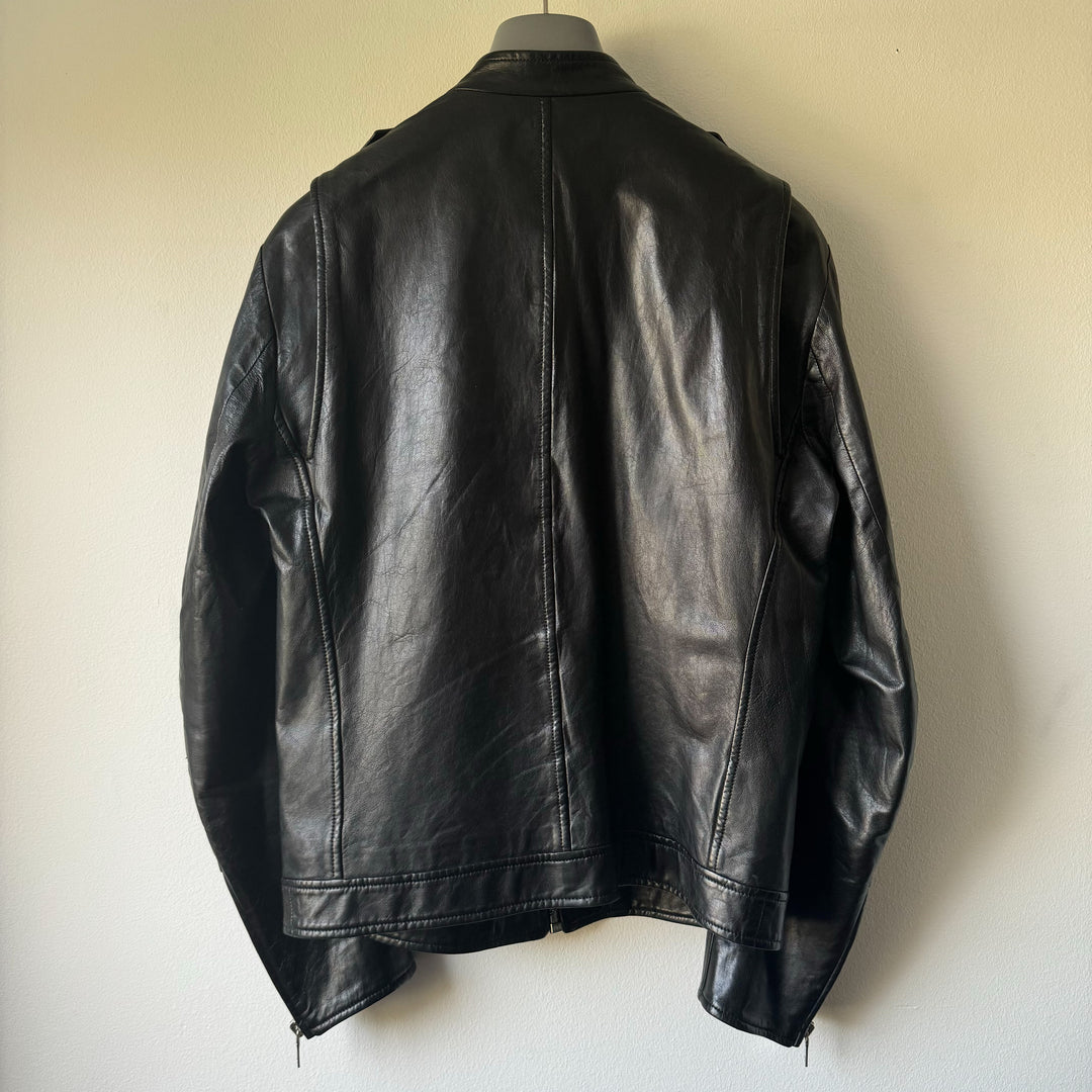 Prada SS2012 Mainline Moto Biker Lamb Leather Jacket