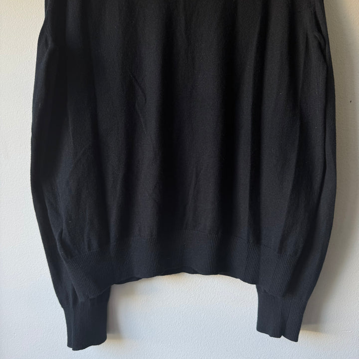 SS2017 Maison Margiela Black Cashmere V-Neck Pullover Knit Sweater