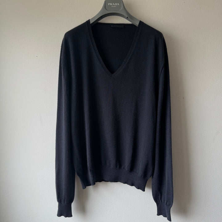 Prada FW2002 V-Neck Cashmere/Silk Knit Pullover