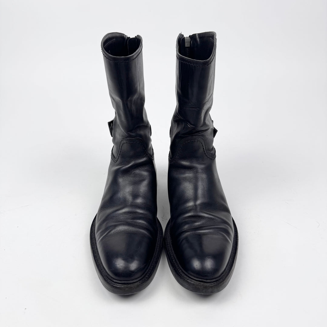 Gucci By Tom Ford 1990’s Black Leather Rider/Biker Boots