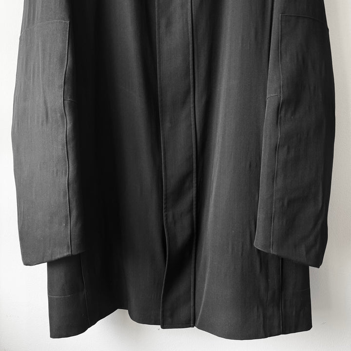 Gucci By Tom Ford FW1999 Black Wool Fur Collar High Neck Coat