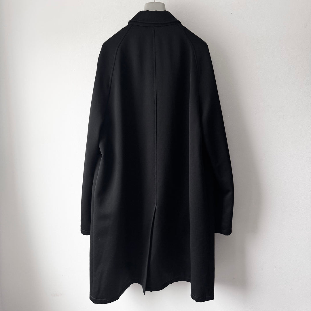Prada 1990’s Black Wool Quilted Lined Car Coat