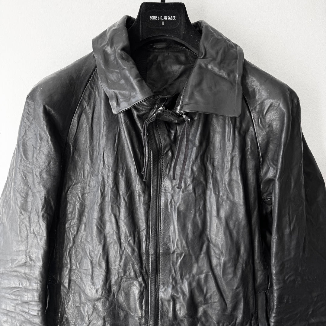 Boris Bidjan Saberi AW2014 Black Horse Leather J2-F251 Jacket