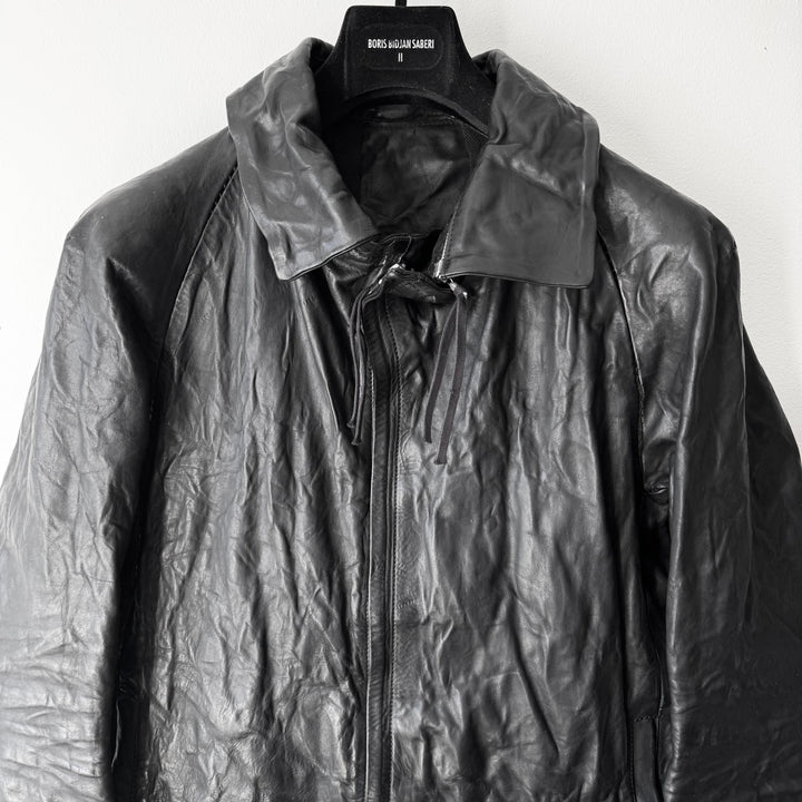 Boris Bidjan Saberi AW2014 Black Horse Leather J2-F251 Jacket