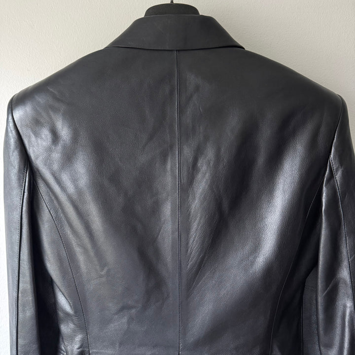 Gucci By Tom Ford FW1997 Black Lamb Leather Blazer