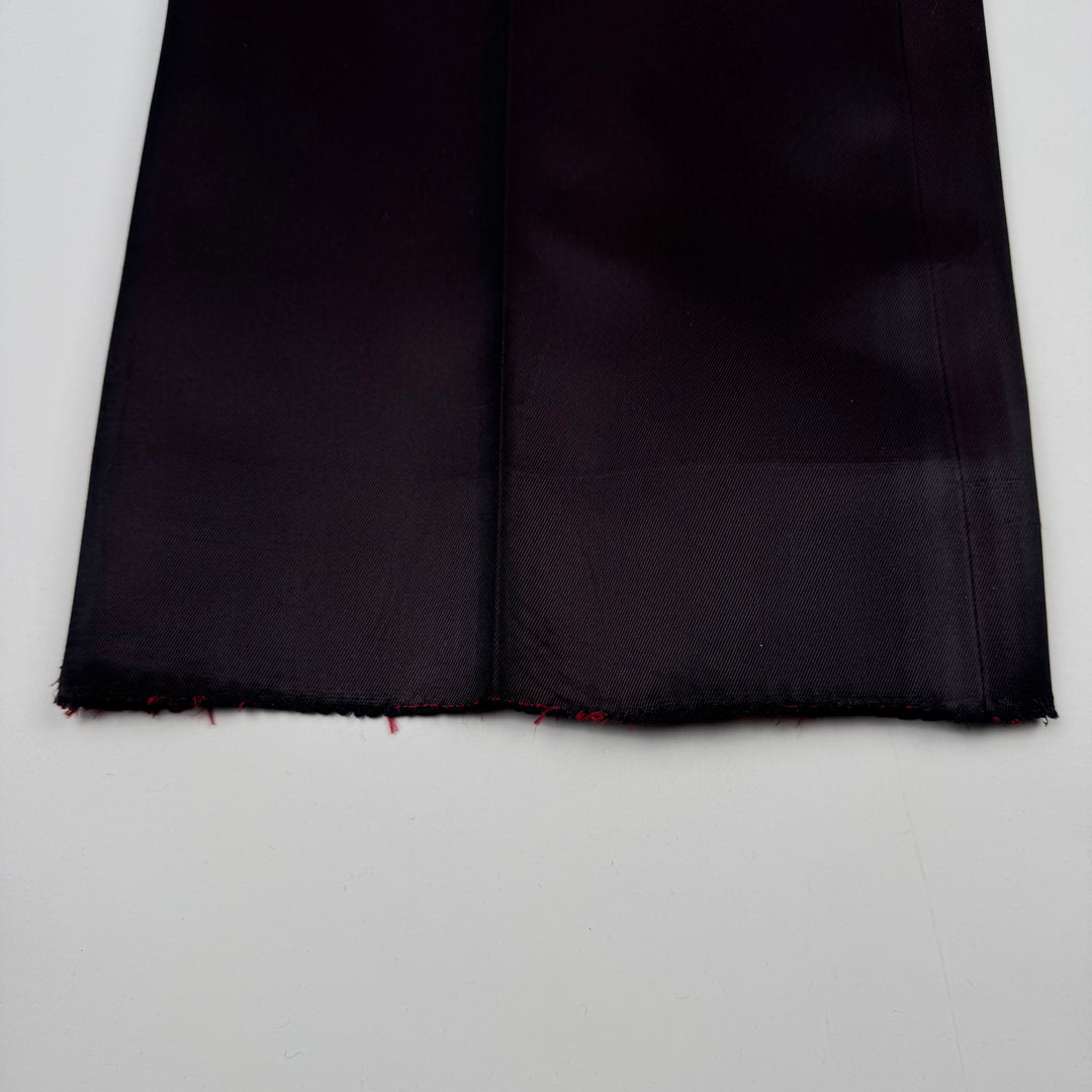 Gucci By Tom Ford SS1998 Red/Black Iridescent Silk Wide Relaxed Suit Trousers